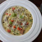 Creamy Chicken, Chorizo & Wild Rice Soup