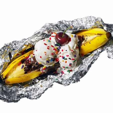 Grilled Banana Splits