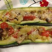 Mushroom Stuffed Zucchini