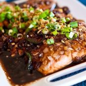 Salmon with Black Sauce