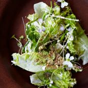 Greens with Horseradish–Crème Fraîche Dressing