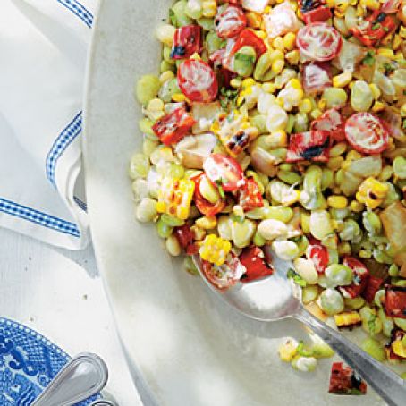 Grilled Corn-and-Butter Bean Salad