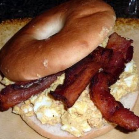 Southwest Deviled Egg and Bacon Sandwich
