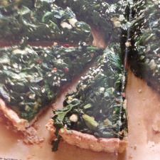 Spinach Tart with Olive-Oil Cracker Crust