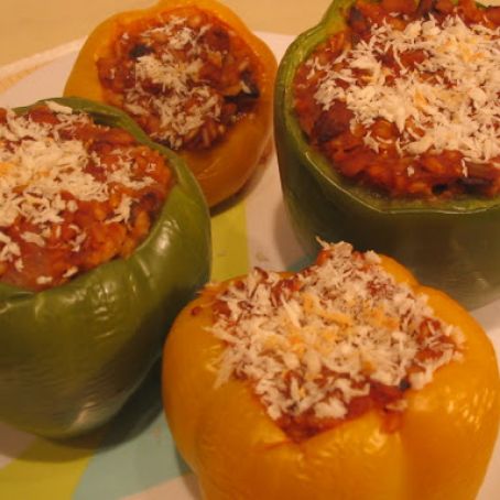 Stuffed Bell Peppers With Ground Beef
