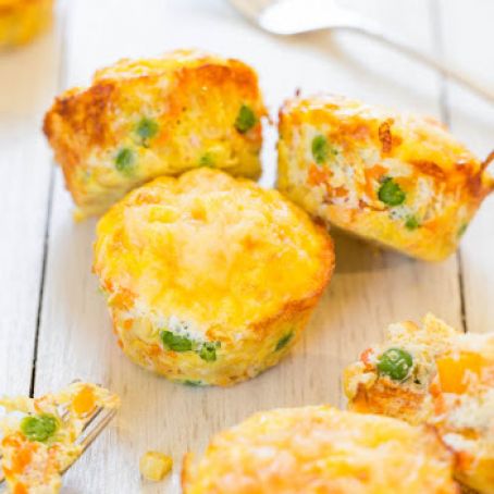 100-Calorie Cheese, Vegetable and Egg Muffins