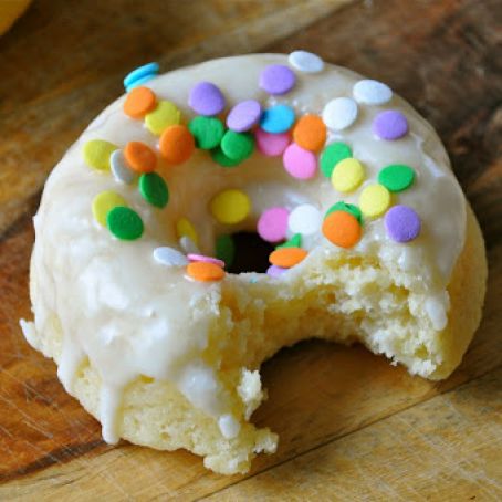 Lemon Yogurt Baked Donuts