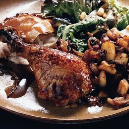 GLAZED w/PORCINI & CRISP POTATOES