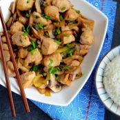 Brandied Chicken and Mushrooms in Oyster Sauce