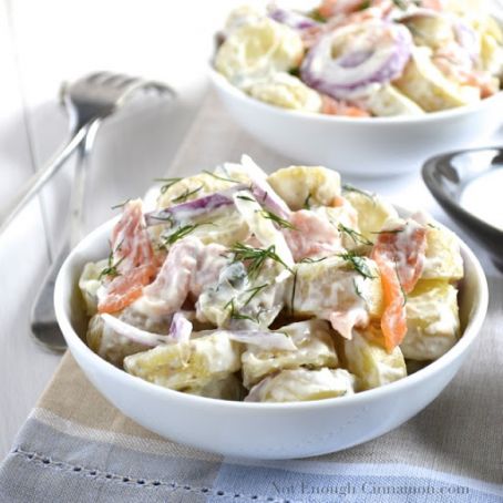 Smoked Salmon Potato Salad with a Creamy Dill Dressing