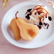 Coddled Pears in Whiskey