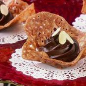 Chocolate and Amaretto Mousse in Almond Lace Bowls
