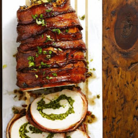 Glazed Bacon- Wrapped Turkey Breast