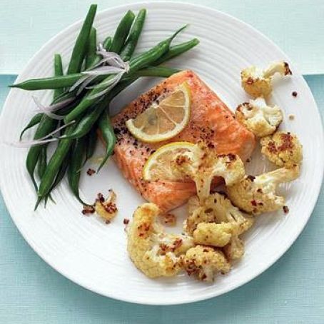 Roasted Salmon with Spicy Cauliflower