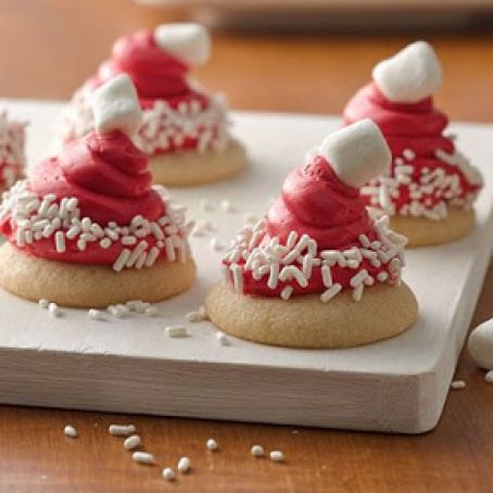Santa Hat Cookies