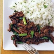 Orange Beef with Cilantro Rice