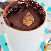 One-Minute Chocolate Peanut Butter Mug Cake