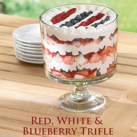 Red, White & Blueberry Trifle