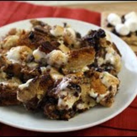 Scoopable S'mores Bread Pudding