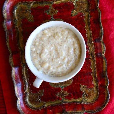 Vegan creamy rice pudding