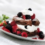 Chocolate Shortcakes with Mixed Berries and Raspberry Sauce