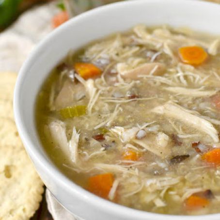 Crock Pot Chicken and Wild Rice Soup