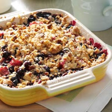 Rhubarb-Blueberry Crumble