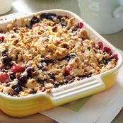 Rhubarb-Blueberry Crumble