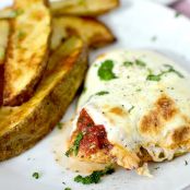 Baked Pesto Chicken Parmasan