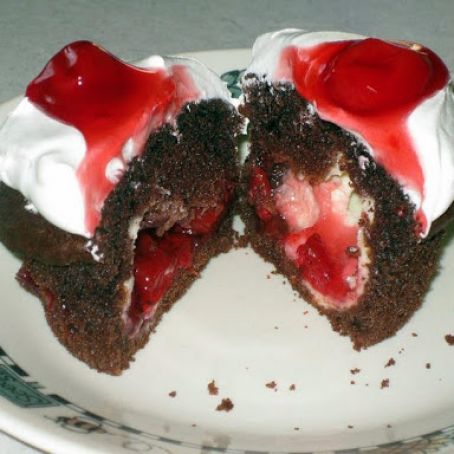 Black Forest Stuffed Cupcakes