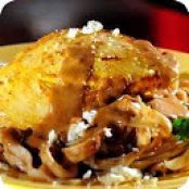 TALLARINES CON SALSA DE FRIJOLES Y POLLO