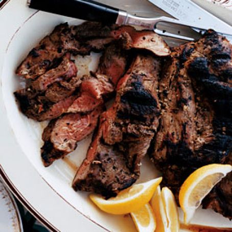 Grilled Marinated Leg of Lamb
