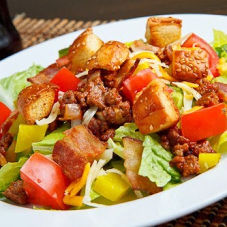 Bacon Double Cheese Burger Salad