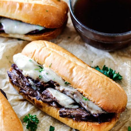 FRENCH DIP SANDWICHES  (Slow Cooker)