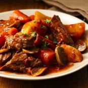 Slow Cooker Fire Roasted Tomato Pot Roast