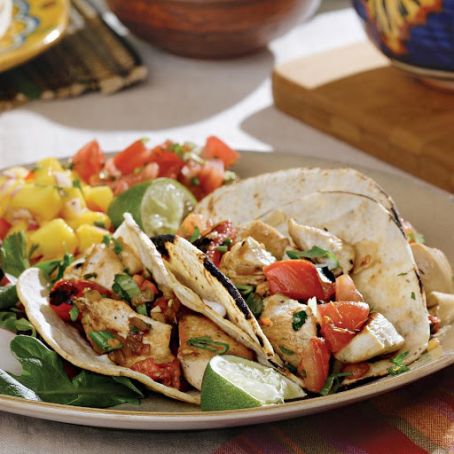 Chicken Tacos with Charred Tomatoes