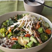 QUINOA-Quinoa and Brown Rice Bowl with Vegetables and Tahini