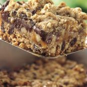 Chocolate Chip, Oats 'n Caramel Cookie Squares