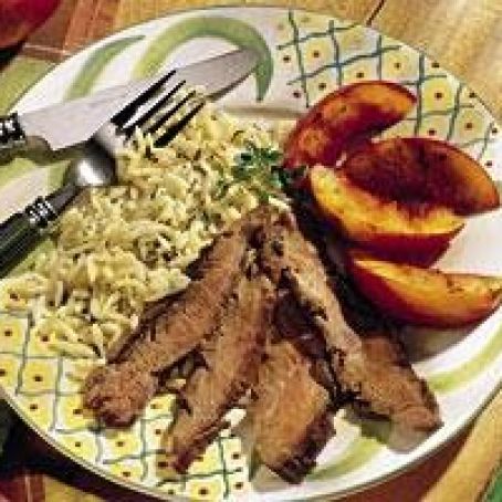 Oriental Flank Steak with Spicy Garlic Sauce