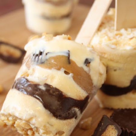 Peanut Butter Ice Cream Pops Recipe