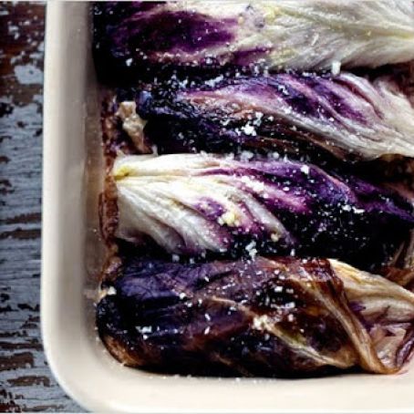 RADICCHIO ROLLS w/RICOTTA & WALNUTS