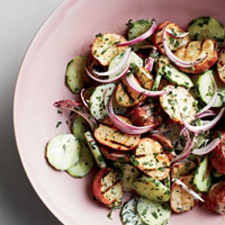 Creamy Cucumber and Grilled Potato Salad
