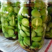 Four Ways to Pickled Green Tomatoes