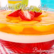 Strawberry Mango Jelly With Cream