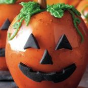 Jack-o'-Lantern Candy Apples
