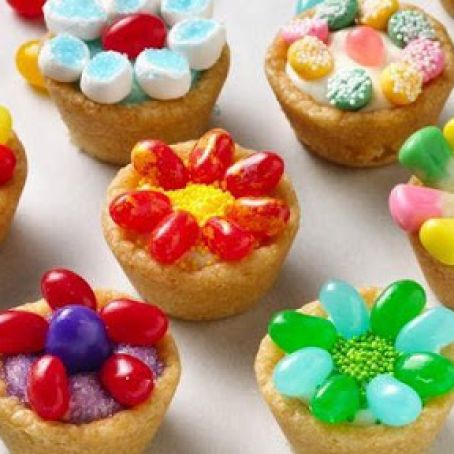 Jelly Bean Flower Cookie Cups
