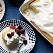 Coconut Cake with Berries and Cream