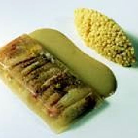 Hot Velvet Crab Aspic with Mini-Corn Cob Cous-Cous
