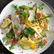 Summer Squash and Red Quinoa Salad with Walnuts