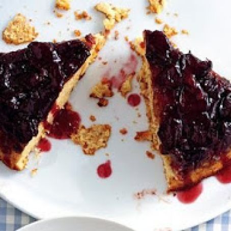 CHERRY CORNMEAL UPSIDE DOWN CAKE
